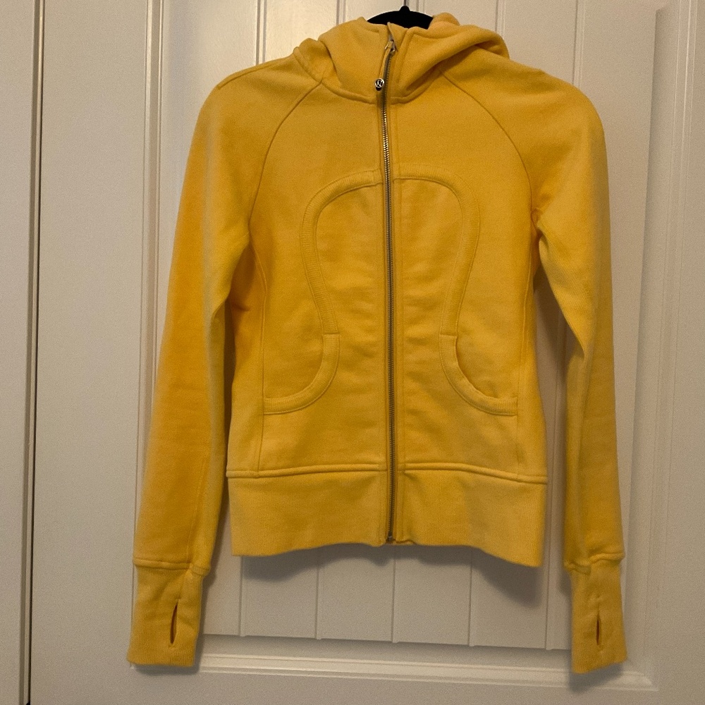 Lululemon Yellow Scuba Hoodie Sz 4 Women